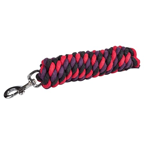 Tabelo Tri-Color Cotton Lead 5/8x9 Red/Purple/Blac