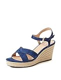 Materiale interno: pelle Geox D Soleil A, Sandali Donna, Blu (Blue), 37 EU