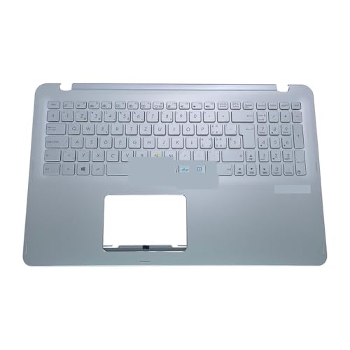 LIYANYG Teclado retroiluminado Plateado con reposamanos para Zenbook UX560 UX560UA Q504UA 13NB0BZ2P02211-1 90NB0BZ2-R31UK2(SW Swiss)
