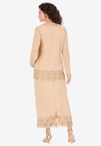 Roaman's Women's Plus Size Beaded Skirt Set2