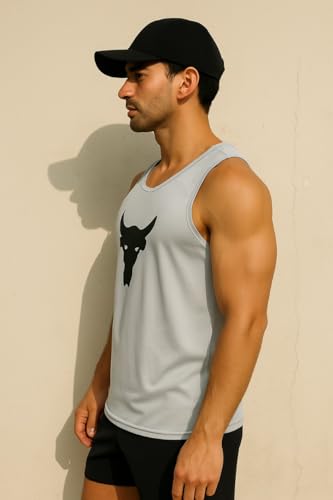 Image of Pack of 2 Sando For Men Men's Sleeveless Round Neck Vest - Pack of 2, Polyester Fabric, Quick Dry Gym & Casual Wear Gym Fit