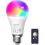 【Amazon Alexa認定】Meross WiFi スマートLED電球 E26 800lm 60W相当 電球色・昼白色対応 調光調色 RGBCW 1600万色 日の出/日没の設定 ハブ・ブリッジ不要 Alexa/Google Home 対応 MSL120JP-VC