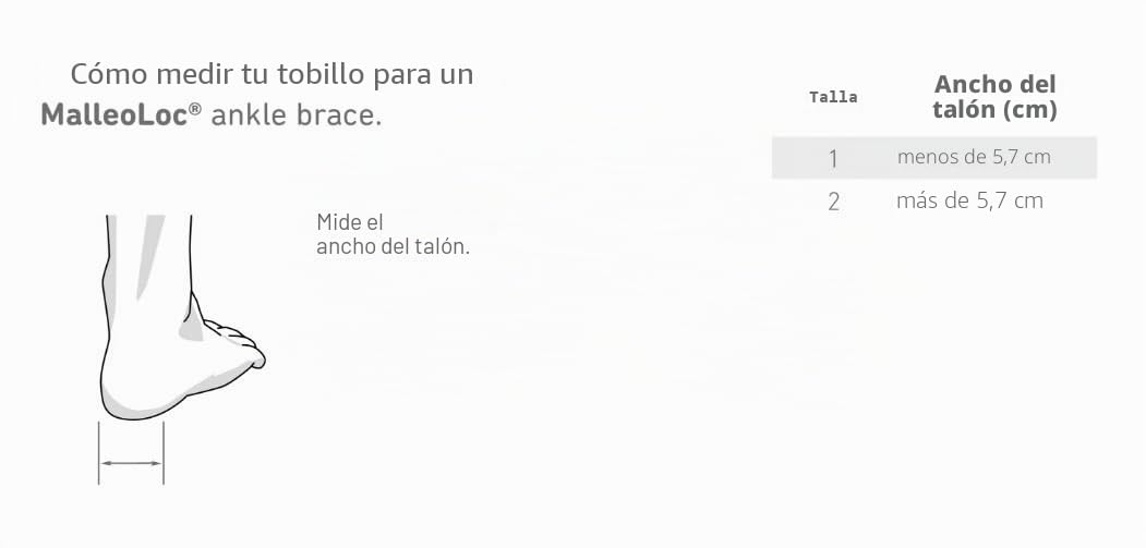 Bauerfeind Órtesis de tobillo, MalleoLoc, titán, derecho, talla 2