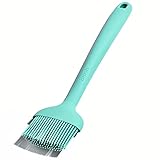 Cepillo grande de silicona en ángulo, U-Taste 315℃ Resistente al calor 23 cm Cocina Pastelería Cocinar Hornear Alimentos Head-Up Baster Brush para salsa de aceite Barbacoa Mantequilla (Aqua Sky)