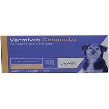 BIOVET Vermífugo Biovet Vermivet Composto 600Mg - 4 Comprimidos