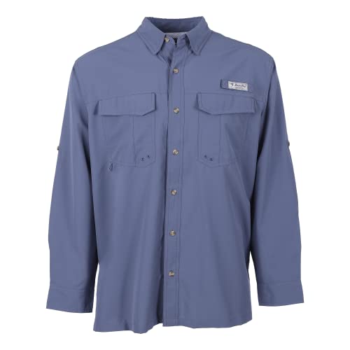 Bimini Bay Outfitters LTD Bimini Flats V Men's Long Sleeve Fishing Shirt Featuring BloodGuard Plus