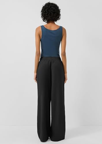Pantalon large noir confortable résout les tailles serrées - 6