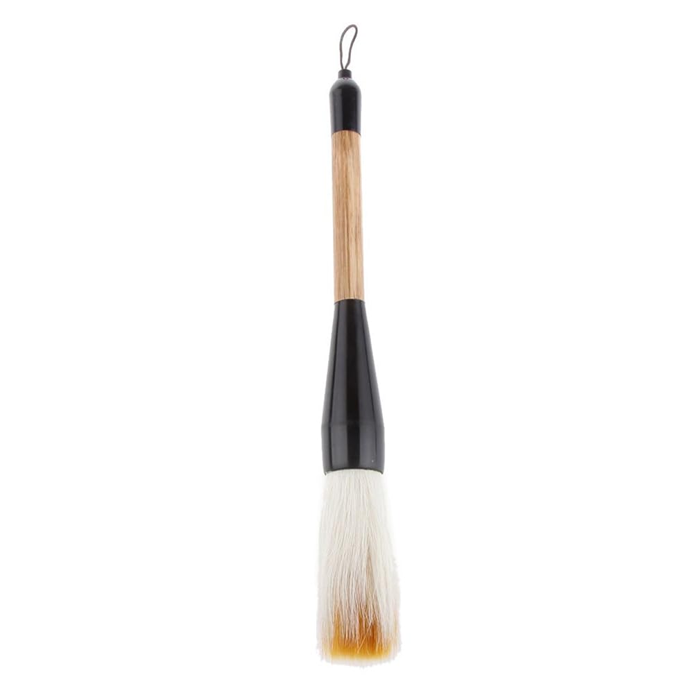 Artibetter Chinese Calligraphy Brush Large Wolf & Goat Hair Writing Brush with Short Bamboo Shaft for Traditional Painting and Script Practice