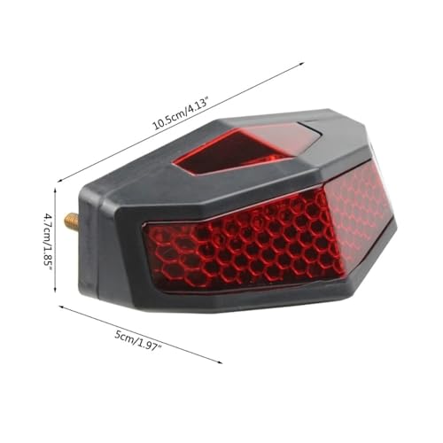 Feu arrière de moto 12V multifonction avec support d'immatriculation - 6