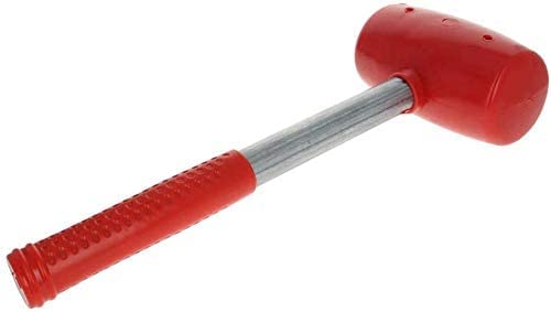 Bettomshin 35 Ounce Red Rubber Hammer Mallet with Stainless Steel