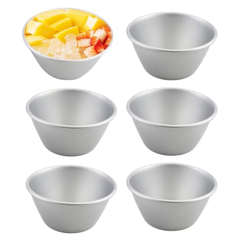 Molde de pudín | 5 moldes antiadherentes para magdalenas, moldes de cocina reutilizables para postre, huevo, pudín, flan, soufflé