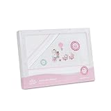 set di 3 lenzuola per mini culla neonato in flanella jirafa bicicleta bianco rosa · 100% cotone · lenzuolo invernale per mini lettino