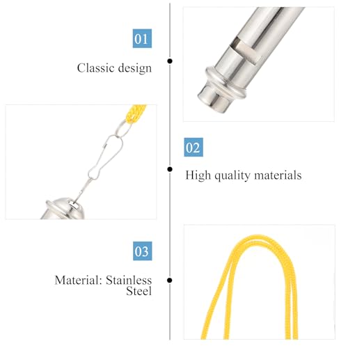 2 silbatos metálicos para exteriores para árbitros y entrenadores miniatura 3