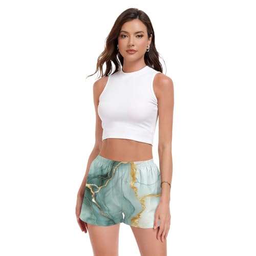 Short de détente femme taille haute tissu tissé léger short d'été à enfiler