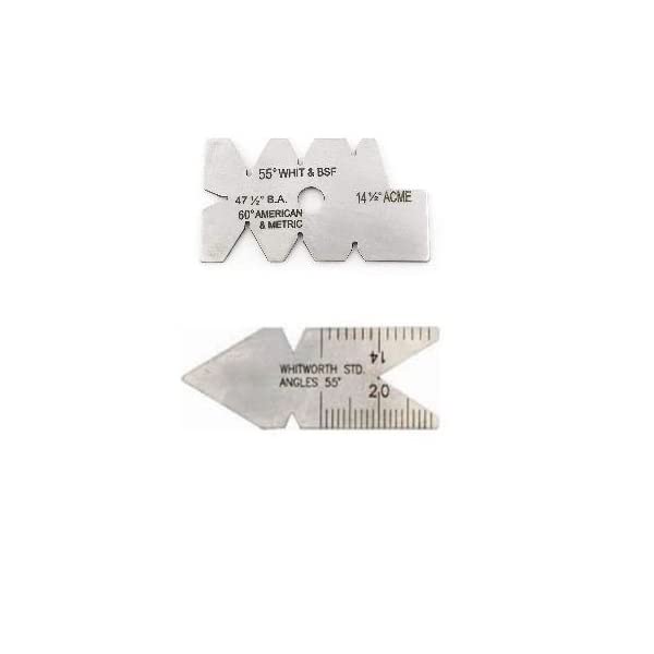 Screw Thread Cutting Gauge 14-1/2",47-1/2", 55, 60 Degree & Fishtail Center Gauge 55° degree Inch/Metric (B09ZQQZS2P) Amazon Price History, Amazon Price Tracker