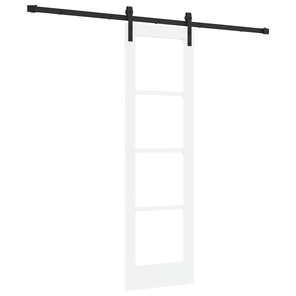 ORKDAL - Porta scorrevole in legno massello di pino e vetro, 61 x 198,5 cm, per camera da letto e soggiorno, divisorio con sistema a binari
