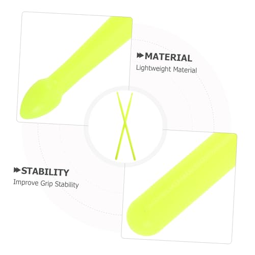 Baquetas de plástico BESPORTBLE, 1 par, con mango antideslizante para batería, jazz y baterías electrónicas, para práctica y actuación miniatura 3
