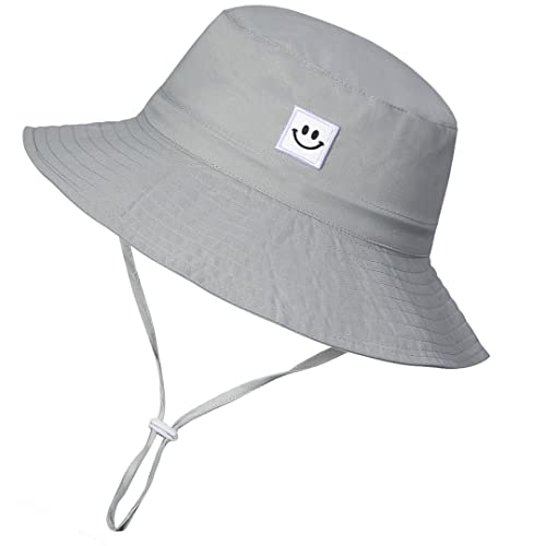 Image of MaxNova Baby Sun Hat Smile Face UPF 50+ Toddler Bucket Hat for Boys Girls 0-7 Years