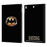 Head Case Designs Officially Licensed Batman (1989) Logo Key Art Leather Wallet Case Compatible with Apple iPad 10.2 2019/2020/2021
