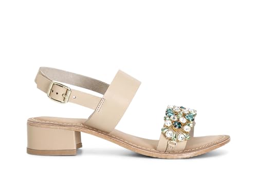 Sandales en cuir Cafè Noir C1XB2010 avec strass chic pour vos soirées d'été