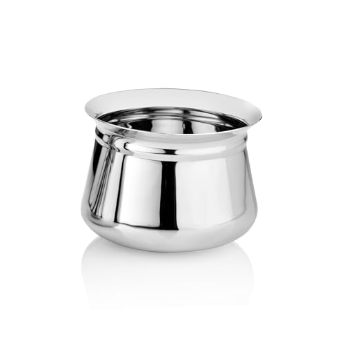 Image of Embassy Stainless Steel French Pongal Handi | Capacity - 3500 ml | Size - 6 | Induction Friendly | Ideal for Cooking Biryani, Curries, Stews, and More.