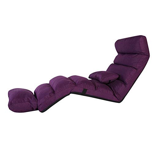 Urben Life Silla de Piso con Tapa, sofá-Cama Ajustable Perezoso, sofá-Cama Acolchada,...