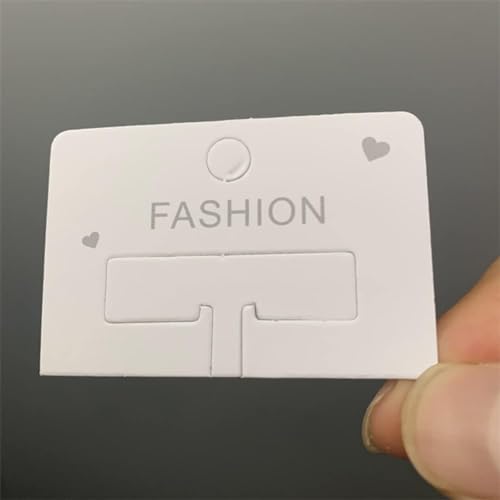 100 unidades de cartón blanco para exhibidor de accesorios para cabello miniatura 5
