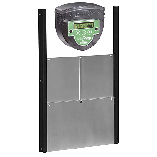 ChickSafe ADVANCE, Automatische Hühnertür | Hühnerklappe mit Schiebetür | Hühnerstall Türöffner mit Lichtsensor, Display…