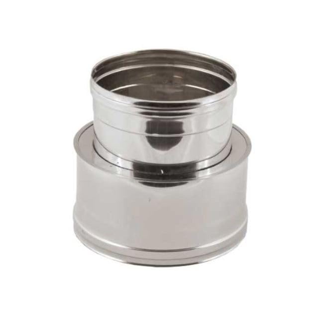 Raccordo da doppia parete a mono parete acciaio inox per canna fumaria (DIAMETRO 200/250)