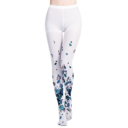Image of Sahabowi Women Tights, Opaque High Waist Pantyhose, Vintage Control Top Stockings