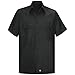 Red Kap Men's Industrial Work Shirt, Short Sleeve, Black, Large