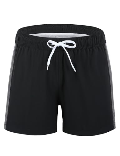 Men's Beach Shorts Lightweight Drawstring Waist Athletic Short Swimming Trunks4
