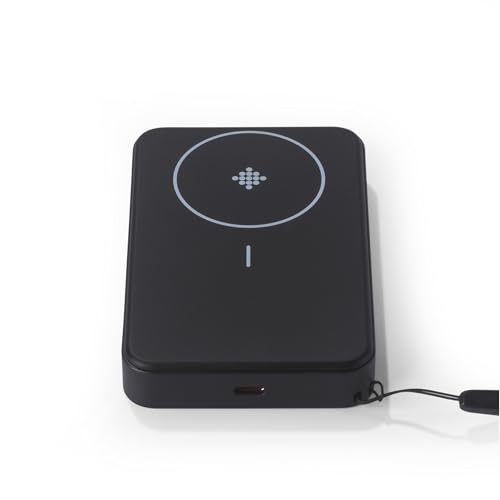 Intempo Amalfi Cargador Portátil Inalámbrico – Power Bank MagSafe 15 W, 10000 mAh, hasta 2 Cargas Completas, Batería de Viaje, Cable USB‑C, Negro