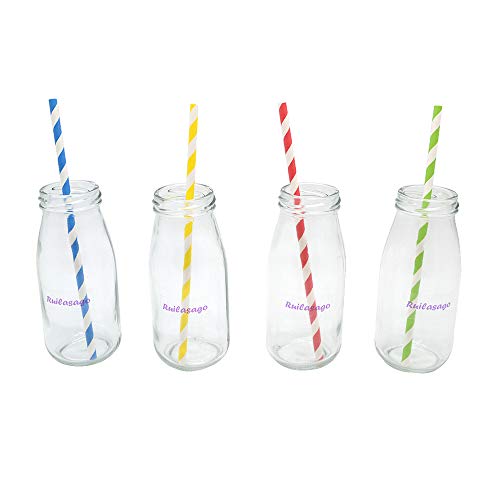 Botellas Cristal con Pajita Marca Ruilasago