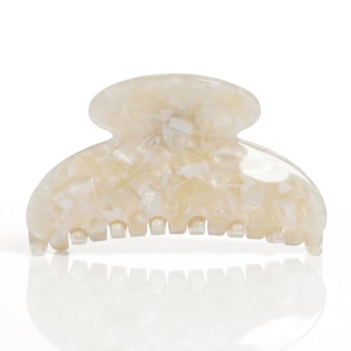 France Luxe Couture Claw Clip, Pavlova White French Acetate Hair Clip