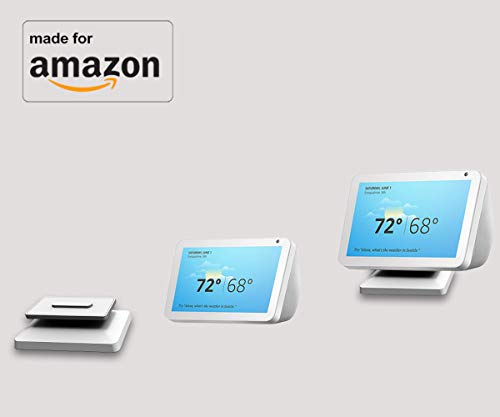 Soporte ajustable para Echo Show 8, accesorio de montaje base compatible con altavoces inteligentes Amazon Alexa, magnético integrado, giratorio e inclinable, base antideslizante, color blanco