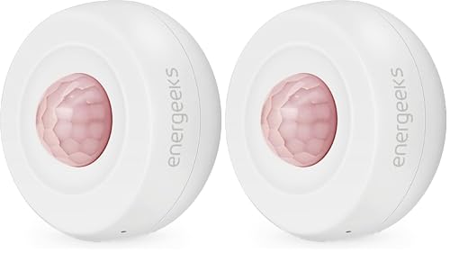 Energeeks - Sensor de Movimiento WiFi Inteligente - Sensor Crepuscular Incorporado - Notificaciones Móviles - Automatiza tu Hogar según Movimiento/Luz - App Móvil - Compatible con Alexa y Google