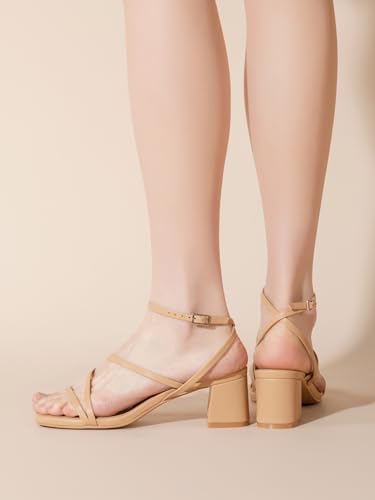 Image of Shoe'N Tale Strappy Block Heel Sandals Women's Ankle Strap