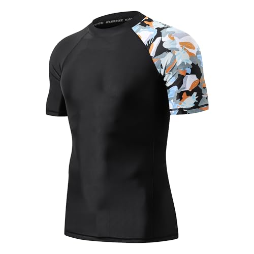 Camisetas de natación con protección solar UV UPF 50+ y secado rápido para hombre