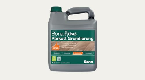 Bona Home Imprimación para parqué 4 L, imprimación para madera, barniz transparente, protección para madera, barniz para parquet, cuidado de parquet