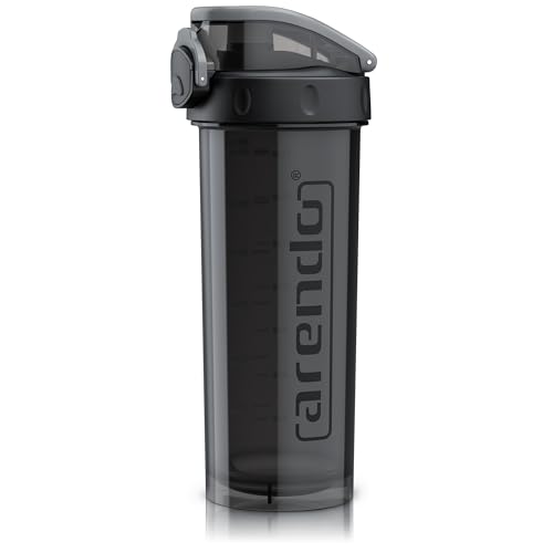 arendo Protein Shaker, Proteína Shaker, Shaker Fitness para Proteínas 800 ml, Mezclador de proteínas, fitness shaker Hermético, Sin BPA, Apto para Lavavajillas, Ocio, deporte, fitness