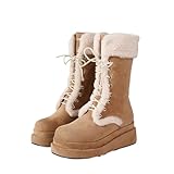 Überlegene Isolierung: Unsere Damen-Schneestiefel verfügen über eine fortschrittliche Isolierungstechnologie, die dafür sorgt, dass Ihre Füße auch bei kältesten Winterbedingungen warm und gemütlich bleiben. Perfekt for verschneite Landschaften und kühle Outdoor-Aktivitäten