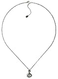  Konplott: Langcollier Boho Twist white, langes Collier mit ovalen marmorierten Steinen in weiß, für Damen/Frauen