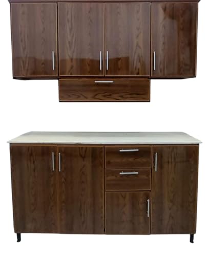 مطبخ 160 بدون رخام (بنى)