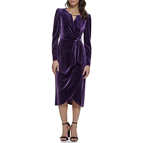 Robe décontractée kensie idéale pour vos sorties citadines en aubergine taille 44