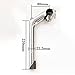 Bike Stem Gooseneck Handle Bar Stem 22.2mm 30° Rises Aluminum Alloy for Bicycle Cruiser Bikes Comfort Bikes, Silver