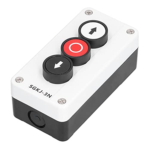 YUMILI Caja de interruptores momentáneos, caja de interruptor botón, parada momentáneo interruptor de control inicio-parada, IP32 para puerta del rodillo elevador, puertas garaje, control industrial