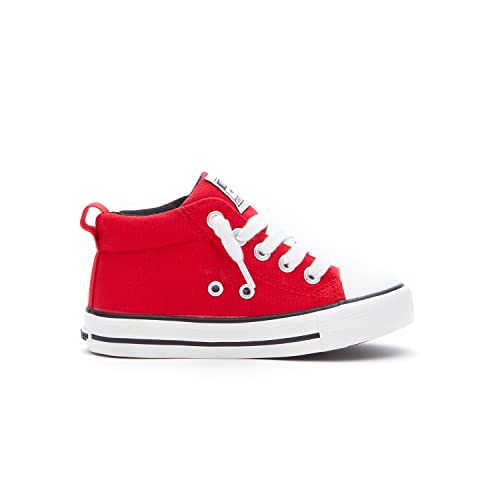 Weestep Toddler Little Kid Boys And Girls Classic Cotton Slip On Mid Top Sneakers(9 Toddler, Red) #TOP3