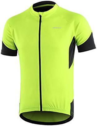 BERGRISAR Men's Basic Cycling Jerseys Short Sleeves Mountain Bike Bicycle Shirt Zipper Pockets