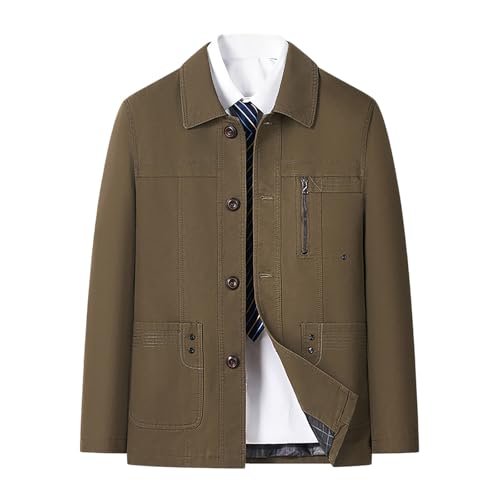 Veste demi-saison homme coupe-vent et veste d'hiver à col classique grande taille